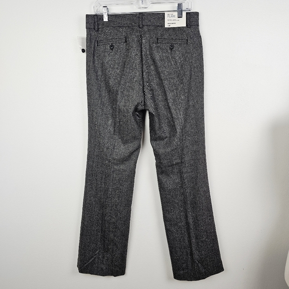 Gap Modern Fit Flare Wool Blend Trousers Herringbone Pattern NWT - Picture 2 of 11